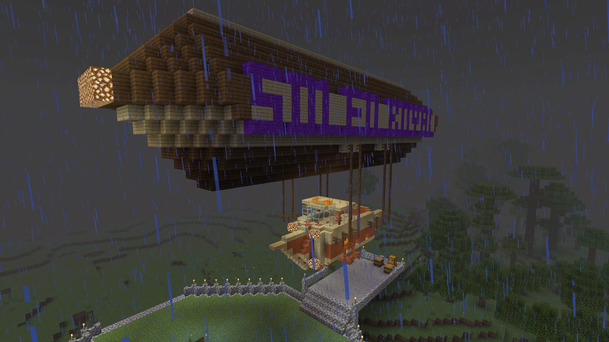 TerraTifaMogry's tweet photo. #PS5Share, #Minecraft #MCRealm #MinecraftRealm @ausgehecktes "So mein erster Versuch eines Luftschiff ist fertig." \O/ https://t.co/EH1B6yzPg6