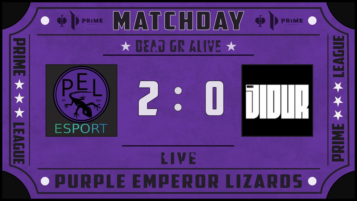 LizardsPurple's tweet photo. Wir haben es geschafft! 2 PEL Teams schaffen es erfolgreich in die Div 4-5 Playoffs!
#eSportLizards holen sicher ein 2:0 gegen JIDUR und #DivineLizards ein 2:0 gegen @Just1LifeGaming.
Leider stehen die Chancen für unsere #EmperorLizards sehr schlecht, da sie 1:1 gespielt haben. https://t.co/hzpGqW6VZs