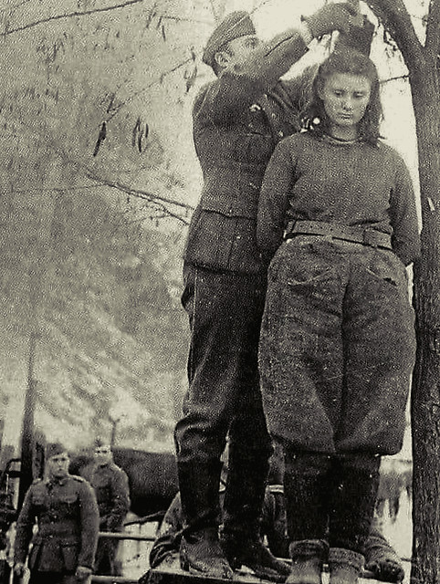 @historyinmemes This is a similar story of unbelievable courage: Seventeen year old Serb partisan Lepa Radic being executed by a German soldier after she refused to give up the names of her compatriots in exchange for her freedom. She was hung on the 11th of February, 1943 in Bosanska Krupa.…