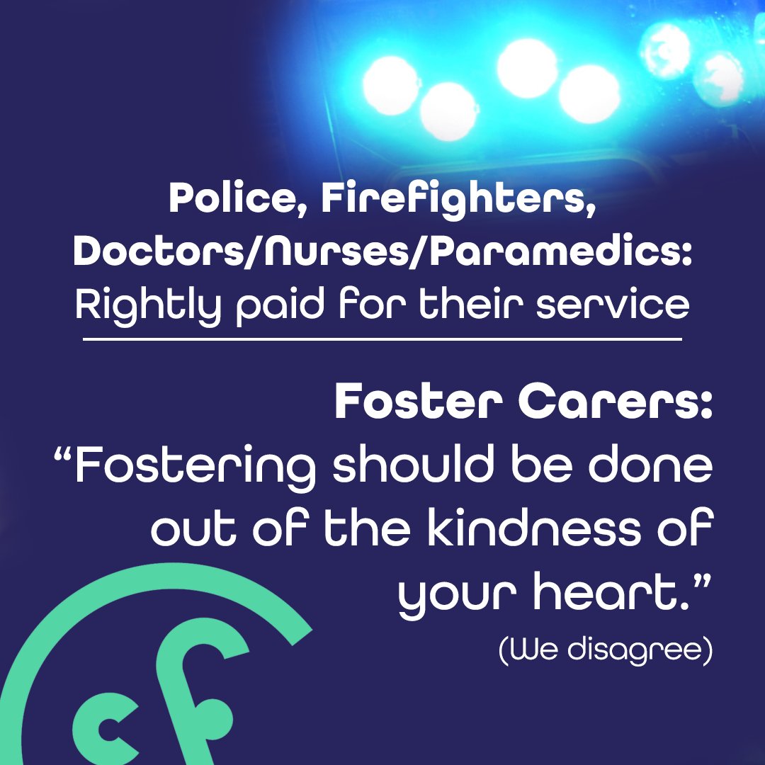 Fostering is a vocation, first and foremost. It is not simply 'a job' but it is a highly skilled, highly challenging (at times) role which we believe deserves fair pay. Pay is essential to enable fostering as a viable option to a variety of people ➡️ bit.ly/44u5o30