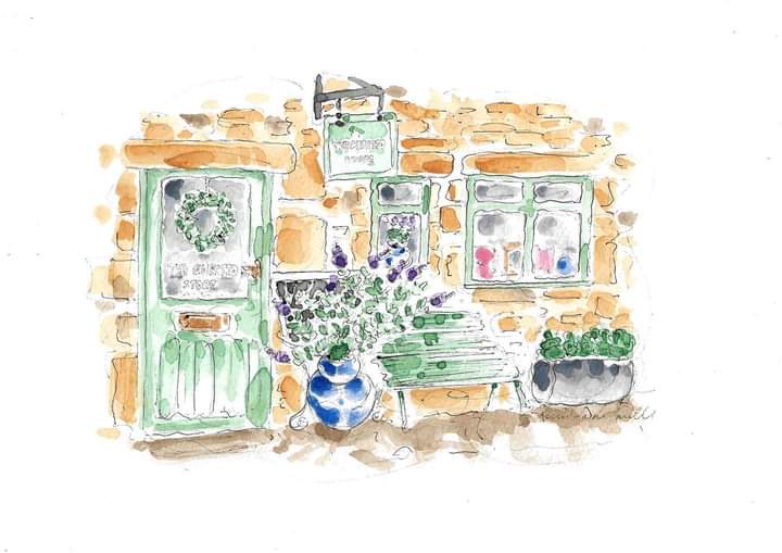 Who's been to #TheCotswolds this summer? Did you visit Stow-on-the-Wold? Here's a little sketch of thr beautiful boutique, The Curated Store. 

This was just for fun but you can check out my full range of cards and prints at etsy.me/3B0b9Ig ❤️🇬🇧🦢 #UKCraftersHour