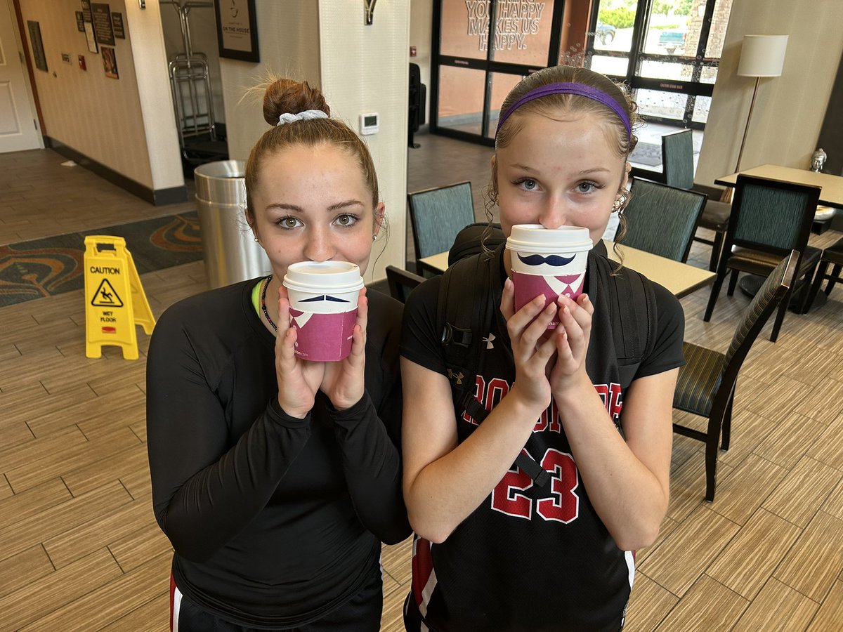 Pregame tea time! 🍵<a href="/williams_h2/">Hailey Williams</a> <a href="/AriComfort2024/">Arianna Comfort</a>