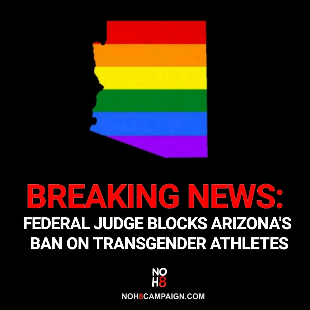 BREAKING: Federal judge blocks #Arizona's ban on transgender athletes #NOH8