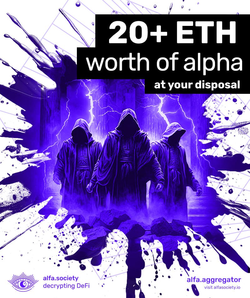 Having the right tools for the job is half the battle

That's where $ALFA comes in, our alfa.aggregator brings everything you need to one place... For a fraction of the price!

$Laelaps Zeus
AlphAI
Insider VIP
$EXO Tools
Socials Filter
Influencer Wallet Tracker
$FomoBot
