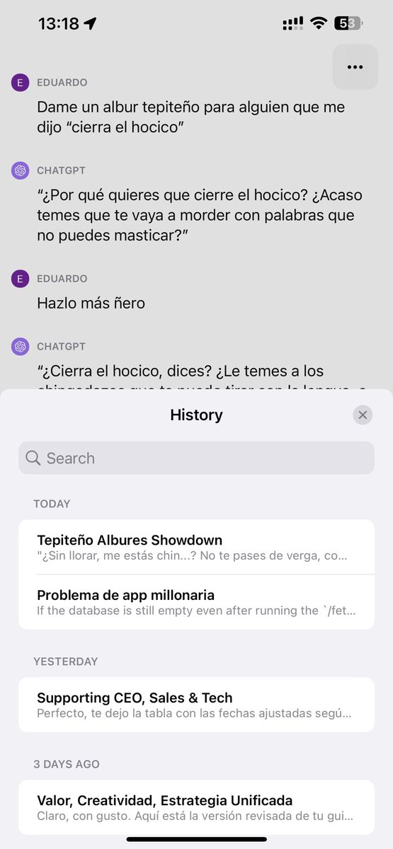 eduardomx's tweet photo. Tepiteño Albures Showdown —Hice una máquina de #albures en #ChatGPT, la he entrenado y la sigo entrenando bastante bien. La utilizo para darle la vuelta a las personas tóxicas que comentan en mis twitts o replies. Es un deleite. Ahora todos los que me ofenden en twitter se quedan calladitos. #llm #ai #mexicano #mexinaco creo que la voy a entrenar mejor. #promptalburing
https://t.co/PQUTgauwRn