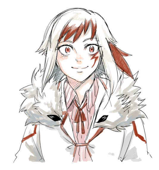 昔考えたとある擬人化です。色が赤と白しかなくて難儀したデザインだった気がします。うーんひねりが足りない!