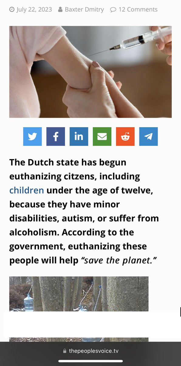 bambkb's tweet photo. 🚨🚨 WEF infiltrated Dutch government has started euthanasia on people with autism, disabilities and alcoholism - Even children under 12 years old!!😠😠

I don’t even know what to say anymore….

Can any of my Dutch friends comment on this? 

Is this for real? 

#WEF #CrimesAgainstHumanity