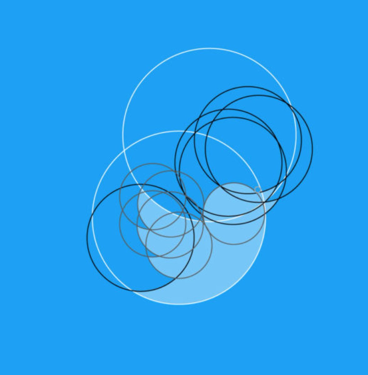 MenicaFolden's tweet photo. Une petite pensée au logo Twitter créé uniquement avec des arcs de cercles, très beau travail de design, RIP https://t.co/zR3jKSM2WN