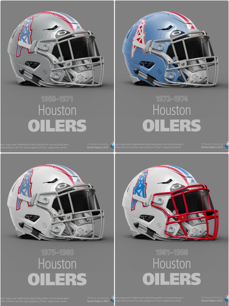 FB_Helmet_Guy's tweet photo. The best helmet lineage of all NFL franchises imo. Agree or disagree? https://t.co/zrWqPa6jMJ