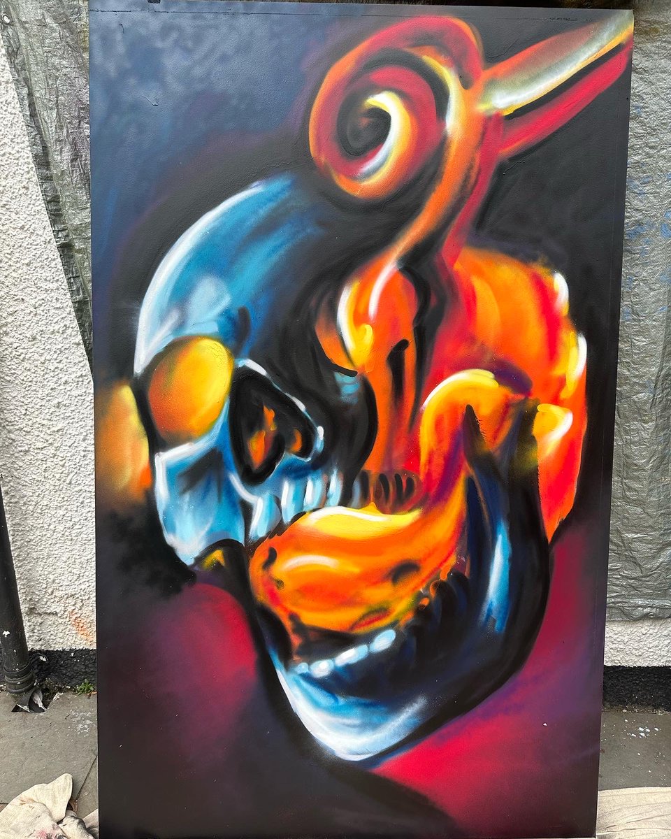 MuralsS's tweet image. Today’s Paisley Jam Skulls.