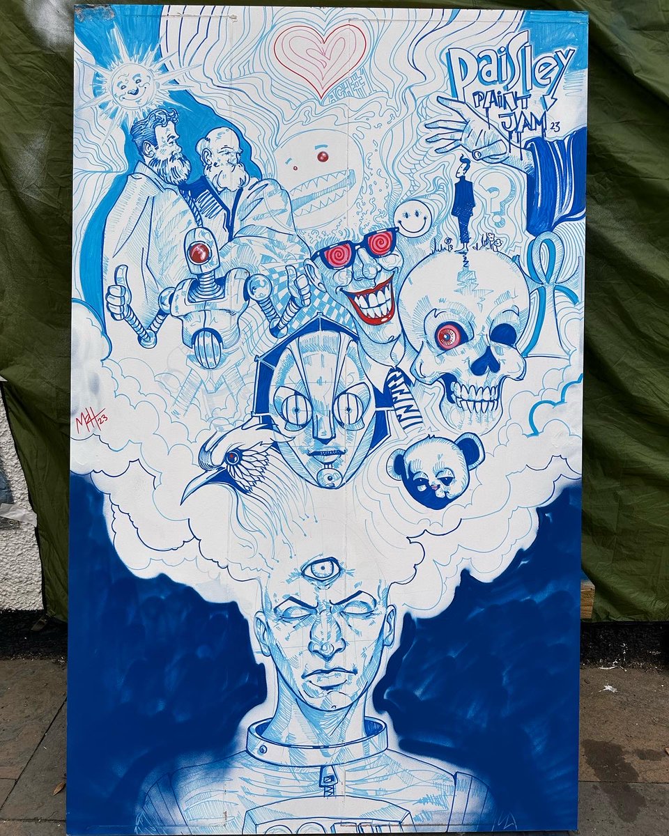 MuralsS's tweet image. Today’s Paisley Jam Skulls.