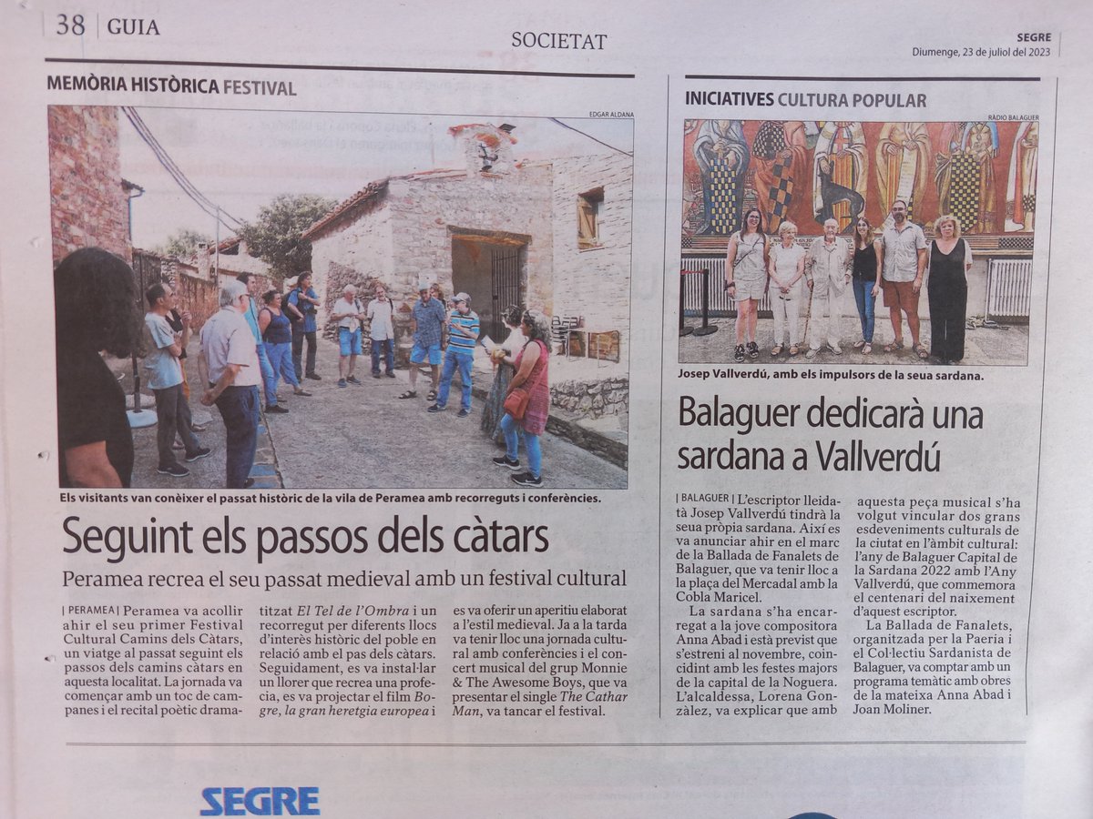 Seguint els passos dels càtars a #Peramea @BaixPallars #pallars #caminsdelscatars #festivalcultural #culturalroutes