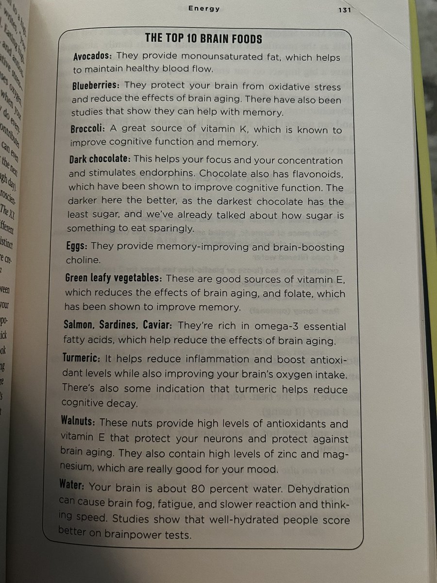 Top 10 brain foods from Jim Kwik @jimkwik for optimum performance. How many of these do you consume weekly?

Which one can you add to your diet this week? @KwikLearning https://t.co/apaKi2dxbl