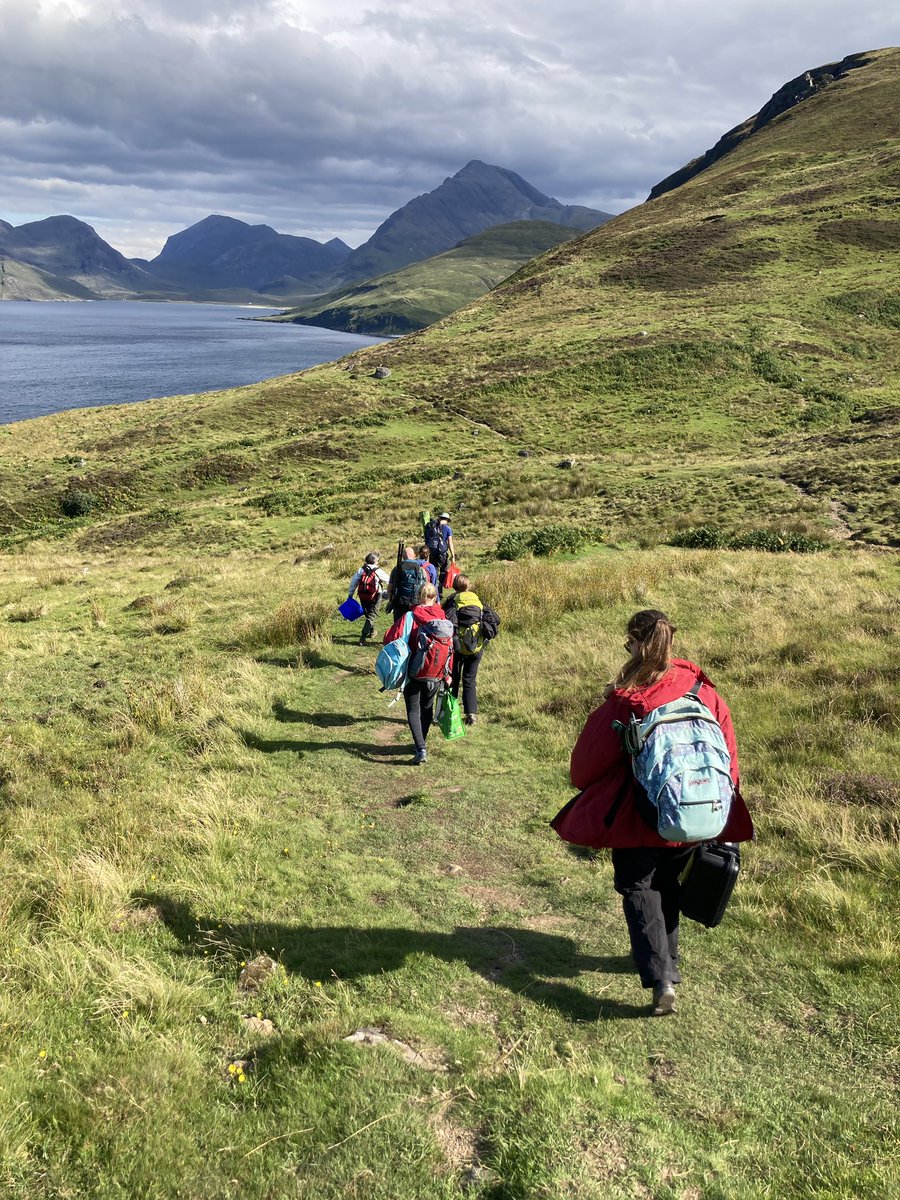 Everyone getting stuck in for our first successful day of #beachclean at #skye - three rubble bags identified, logged and removed!