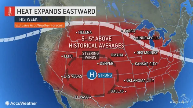 Denver has yet to hit the triple-digit mark yet this year, but the AccuWeather forecast has the city nearing 100 degrees Fahrenheit on Monday. https://t.co/yNHxecuy56 https://t.co/IgV8S1Muo6