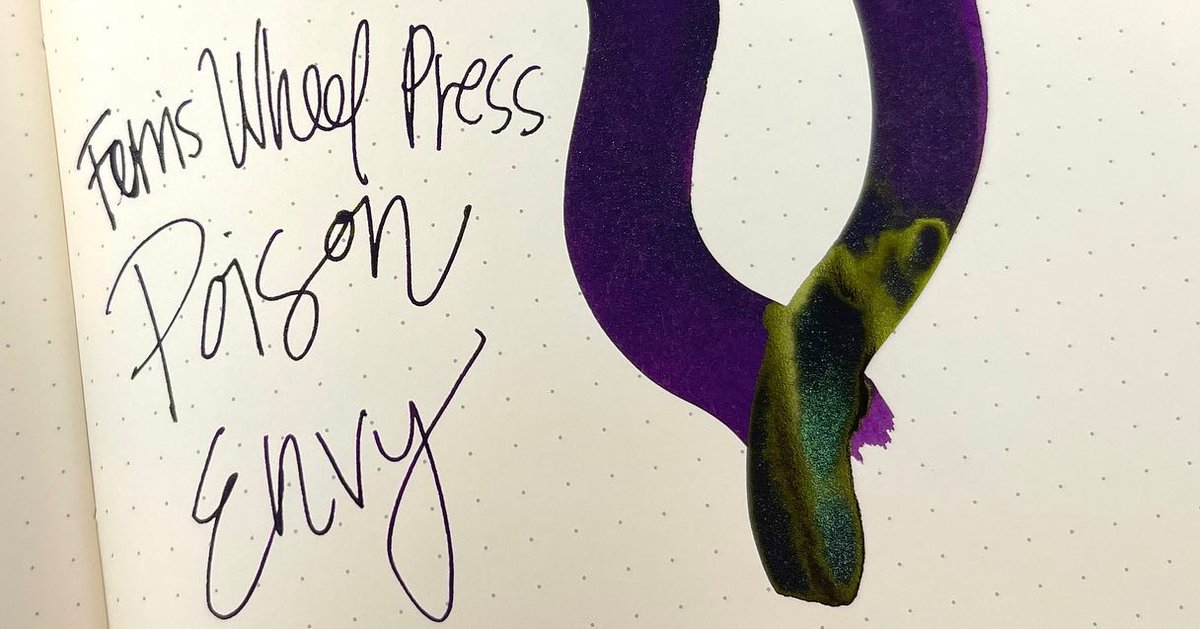 PenChalet's tweet photo. Don’t let yourself be filled with “Poison Envy” - that’s not that Once Upon a Time character you want to channel. Preorder your Ferris Wheel Press Poison Envy ink today: https://t.co/ssYfoq7ZNQ #ink #NewInk #PoisonEnvy #FerrisWheelPress #FWPInk #PenChalet #FountainPenInk #Inky https://t.co/COxQXcbOtU