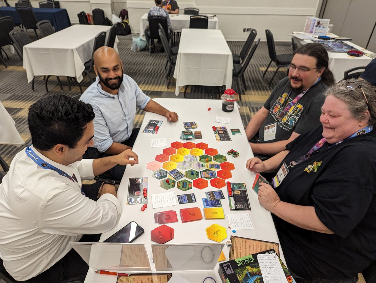 cretaceous_game's tweet photo. Origins 2023 was a blast. Thanks to everyone that came out and took the time to playtest Cretaceous. There were many games with experiences developers and excited gamers alike. The reception was great and even walked away with some solid ways to improve on the game. https://t.co/G89YQ9Gq2j