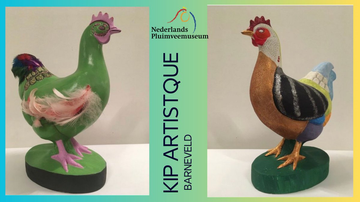 pluimveemuseum's tweet photo. De #kip staat voor Hollandse #nuchterheid en #functionaliteit. De Franse toevoeging #artistique roept #schoonheid en #bekoring op Samen geven de woorden precies aan wat u in het dorp #Barneveld in de zomer van 2005 heeft kunnen zien en ervaren en heden nog in en rond ons #museum https://t.co/A7GtzhzTcU