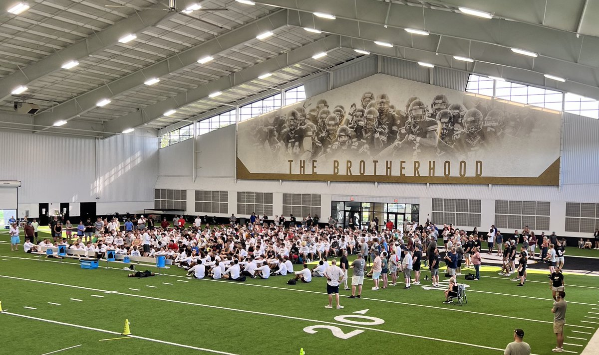 Last prospect camp of summer, over 300 strong from at least 22 states - great day to be a Bison! Thankful for the sacrifices of so many that allowed us to create this gorgeous facility.   Go Bisons, Honor God!  About time to get after it!!!