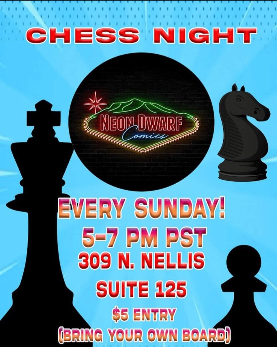 That time of the week again! Come on by and have some fun with other players! #chess #learnchess #neondwarfcomics #playchess