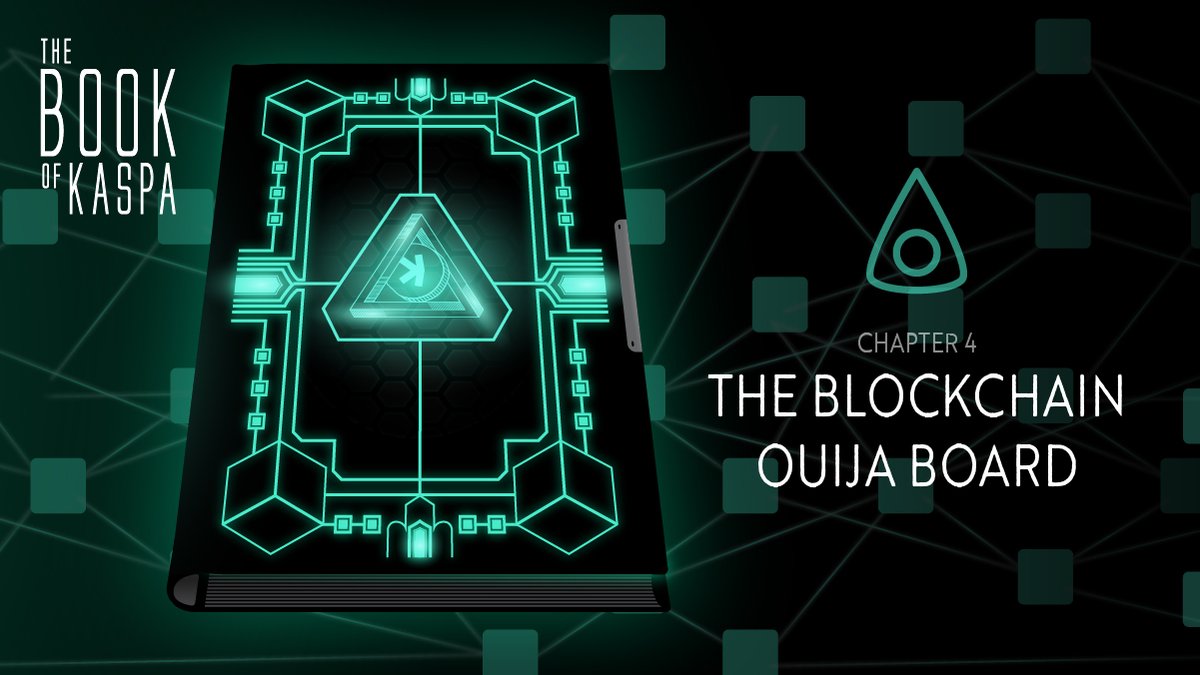 Your #SundayMuse
The Blockchain Ouija Board - Chapter 4 of The Book of Kaspa.

Penned by #Kaspa copywriter &amp; PR Manager,
@BubblegumLtng

Chapter 4: medium.com/coinmonks/chap…

Note: The $KAS opinions in the book are the author's own.
