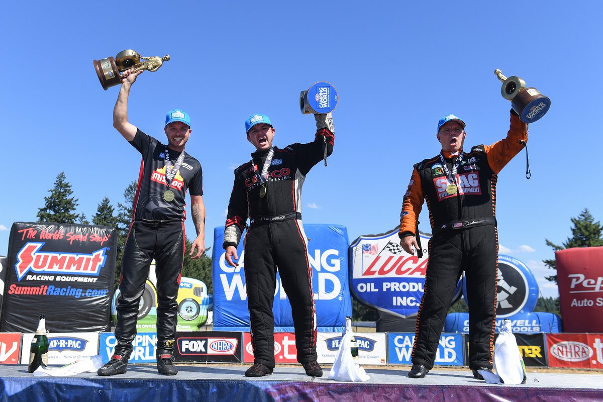 RacingProMedia's tweet photo. Steve Torrence, Tim Wilkerson & Gaige Herrera Victorious At The Flav-R-Pac NHRA Northwest Nationals
#SteveTorrence #TimWilkerson #GaigeHerrera #PacificRaceways #Seattle #Washington #Racing #Winner #DragRacing #NHRA #NorthwestNats #Wally #FlavRPac
https://t.co/AyQqWGJAEZ https://t.co/imVqWxMhGZ