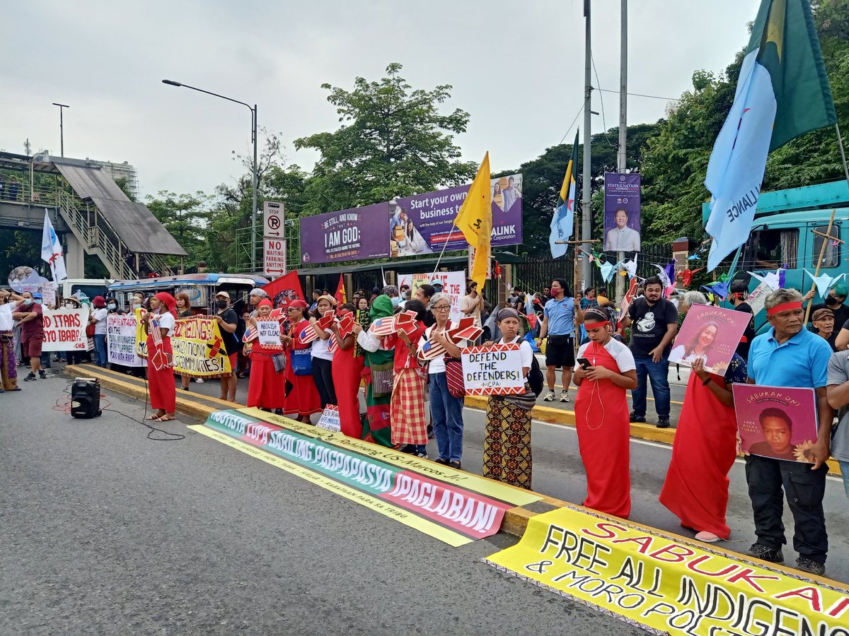 Here now at the SONA ng Bayan along Commonwealth, as various sectors and groups mass up to march and call for accountability from the Marcos Jr. administration on the occasion of his second State of the Nation Address. ANG TAO, ANG BAYAN, NGAYON AY LUMALABAN!