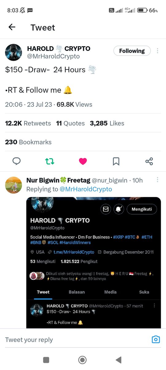 WillWin96's tweet photo. @MrHaroldCrypto Done sir https://t.co/YaAVZAk85W