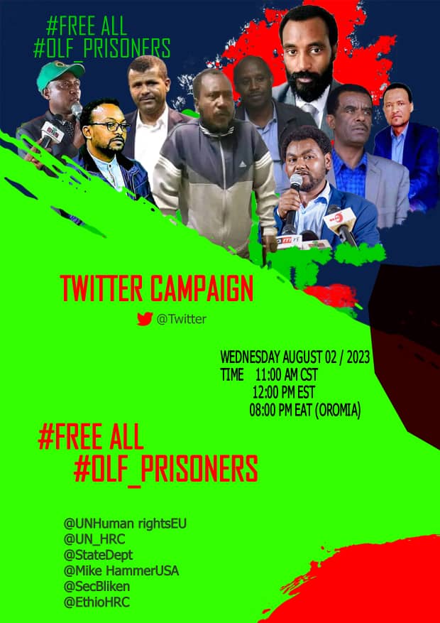 OromiaNews12385's tweet photo. 3. We urge #EHRC &amp; #NEBE to demand the immediate release of Abdi Ragassa, Mikael Boran, Kenesa Ayana, Dawit Abdata, Lemi Benya, Dr. Gada Oljira, &amp; Gada Gebisa, who unjustly remain in jail. @UNHumanRightsEU @UN_HRC @UNHumanRights @StateDept @MikeHammerUSA @SecBlinken @EthioHRC https://t.co/r8F6tQZ33k