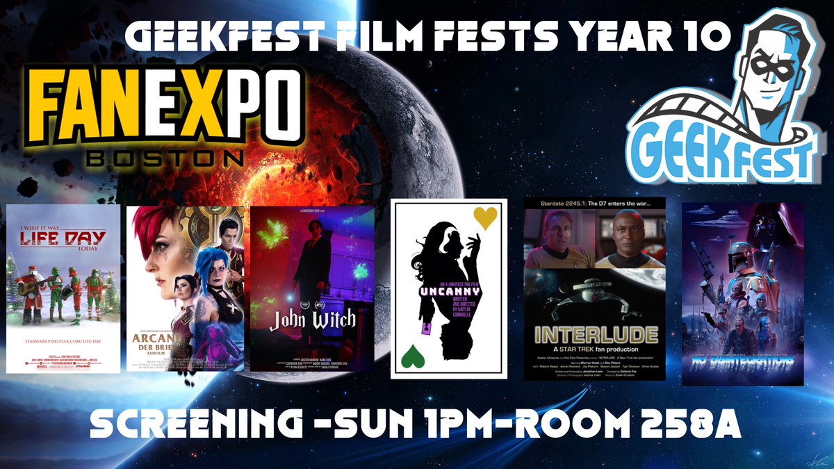 See you at
<a href="/FANEXPOBoston/">FAN EXPO Boston</a> in 2 weekends!
<a href="/GeekFilmFests/">GeekFest Film Fests</a>
keeps on GROWING!! Sunday Schedule!  #geekfest #comiccon #filmfestival #fanexpoboston