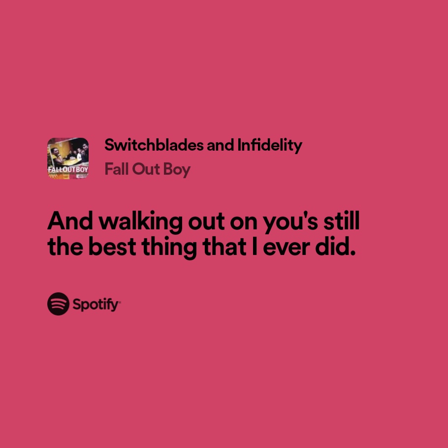 one thing about fall out boy lyrics is that they goin be rude as FUCK 😭, image size:910x910