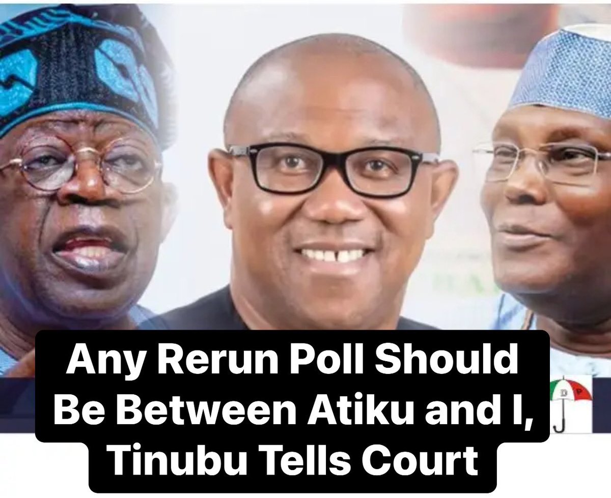 Any Rerun Election Should Be Between Atiku And I - Tinubu Tells Court