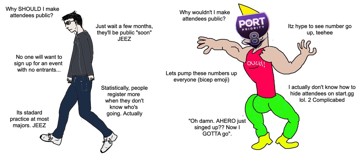 Only the chad majors keep their attendees public.