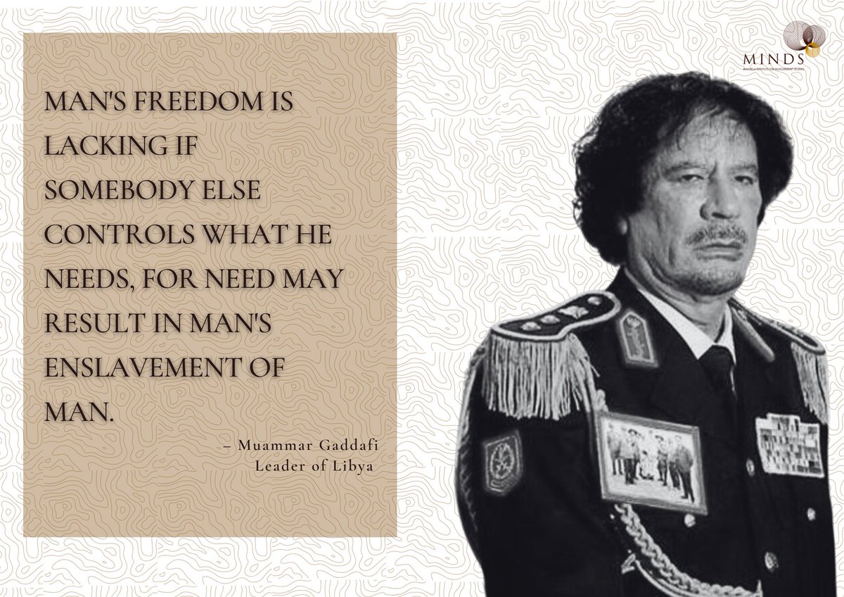 MINDSAfrica's tweet image. #MondayMotivation
#transformationalmindset
#MuammarGaddafi
#fyp