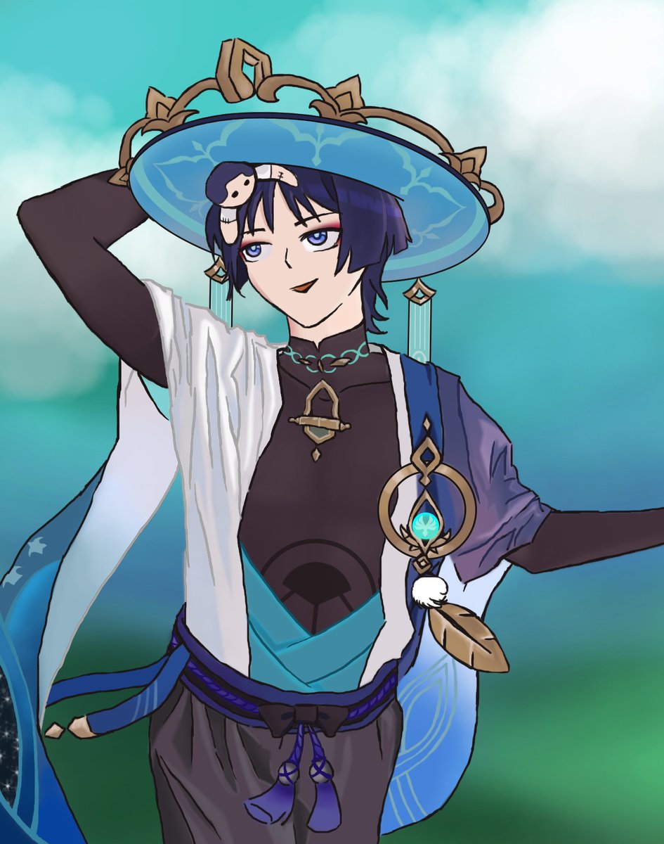 MarySofy22's tweet photo. #GenshinImpact #Wanderer #FanArtContest
"Little Travel Companion" - based from story voice lines. https://t.co/1SaB5HGcR2