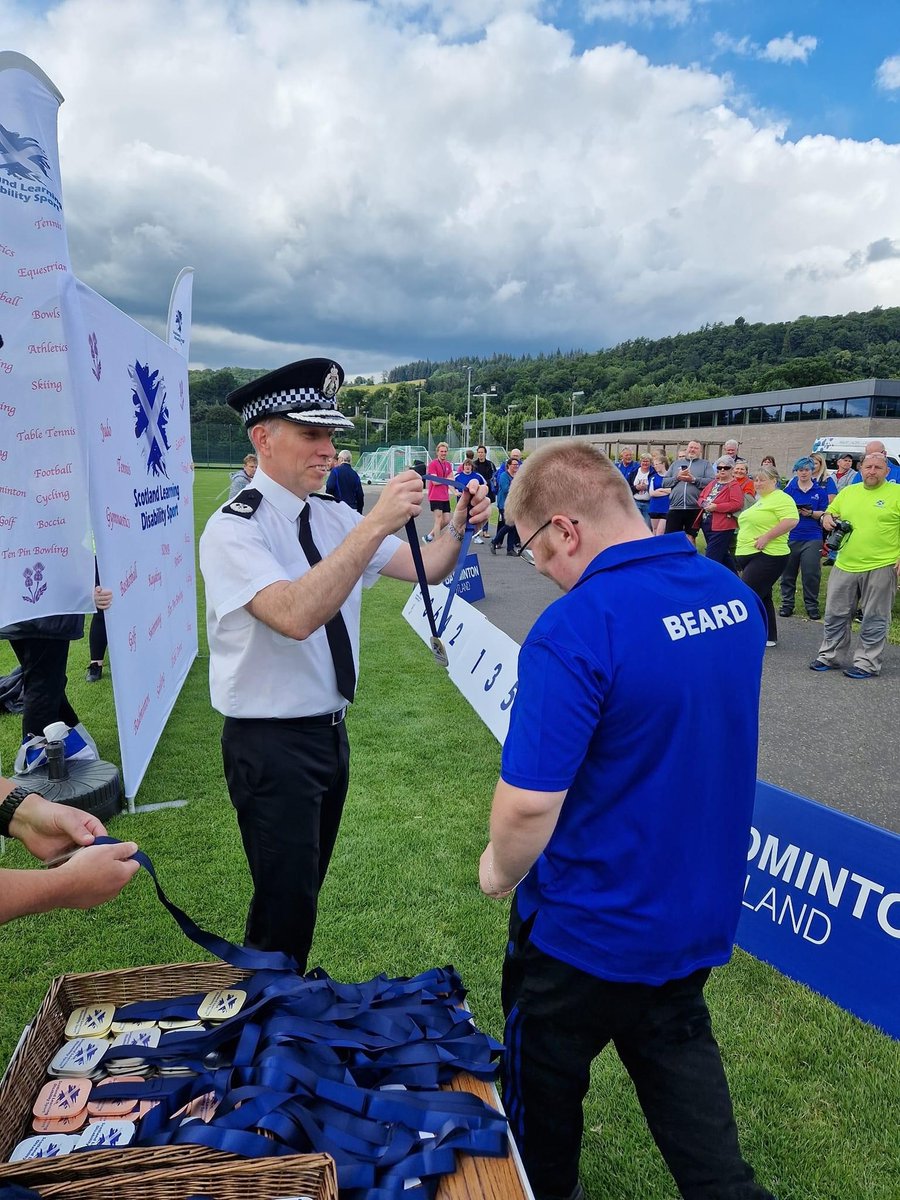 After a busy two days, a team of 44 Police Officers, <a href="/PSOSYouthVol/">Police Scotland Volunteers</a>, <a href="/law_torch/">Law Enforcement Torch Run - Scotland</a>, Special Constables and <a href="/ACCPartnership/">Gary Ritchie</a> volunteered to assist and help with Scotland LD Sport Summer Games. A massive effort by all athletes, staff and helpers made this event a huge success. 👏🥇🥈🥉