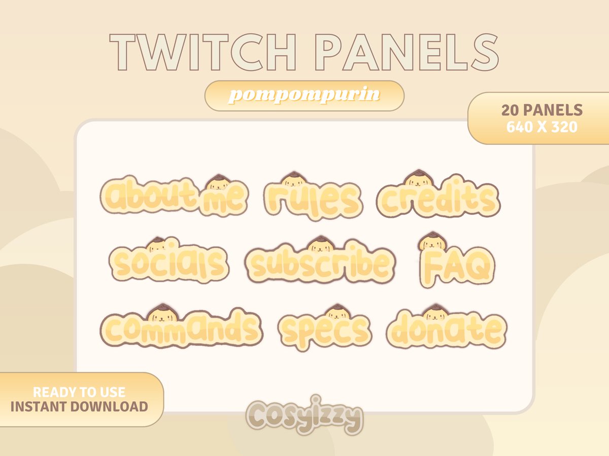 isaliiu's tweet image. ꒰ P2U ꒱ pompompurin panels •°. *࿐

✿ $5 USD
❀ set of 20 twitch panels
✿ instant download

ko-fi below | likes + rts appreciated ‹𝟹