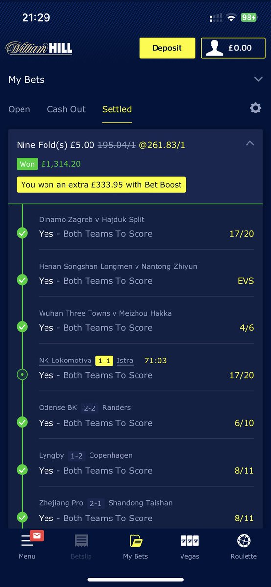 JoshSimpkins26's tweet image. Love smashing the bookies for once
