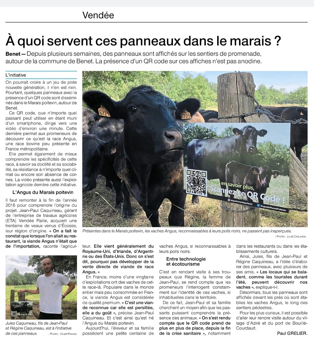 Avec ce concept, nous faisons découvrir notre élevage et notre vision de l'agriculture. 🌱

🎦 lnkd.in/eVSmvA74

Jean-Paul est un prénom d'emprunt... 😅

#ecotourisme #maraispoitevin #langusdumarais #vendée