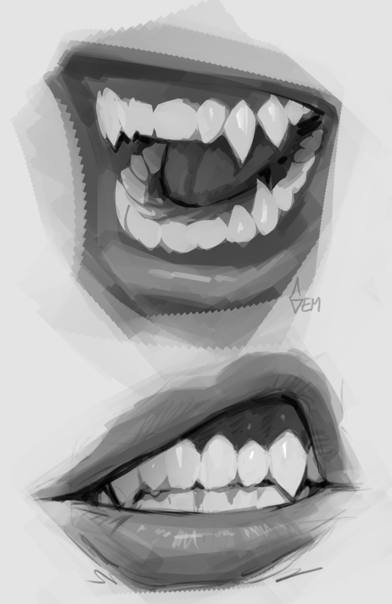 gem1ny's tweet image. there is something about double fanged teeth thats's just... yeah