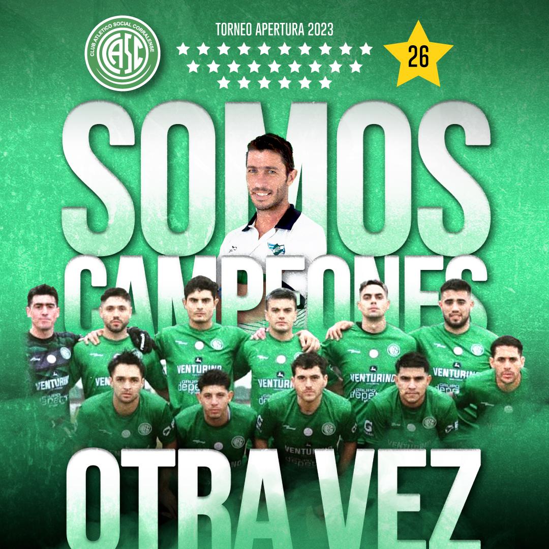 _Corralense's tweet photo. ¡¡¡𝗦𝗢𝗠𝗢𝗦 𝗖𝗔𝗠𝗣𝗘𝗢𝗡𝗘𝗦 𝗢𝗧𝗥𝗔 𝗩𝗘𝗭!!! 💚🏆2️⃣6️⃣⭐️

#ElCampeónMásCampeón 
#CorralenseCampeón https://t.co/92QaI8ODnI