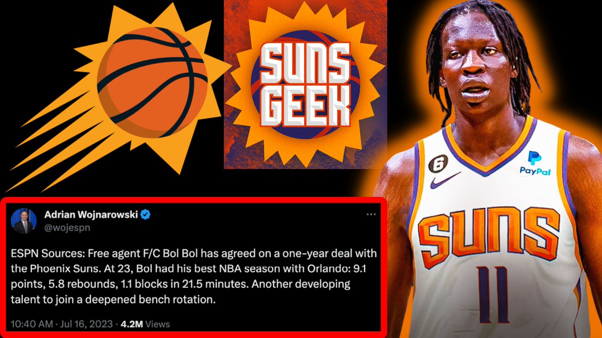 #ICYMI My thoughts on why Bol Bol is a low-risk high-reward signing for the Phoenix Suns.  https://t.co/WBRHDxZTgP #Suns #BolBol #NBA https://t.co/NaFKeIuFqi