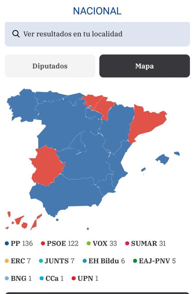 Con este mapa va a gobernar la izquierda