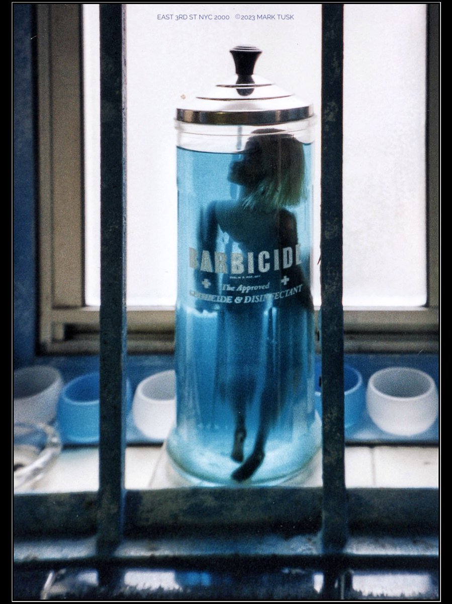marktusk's tweet photo. the view if you stood to pee in my E3rd st pad 👉🏼my contribution to the @barbiethemovie discourse

h/t 🎩 @michael_goff for his recall #Barbicide #foodcoloring https://t.co/Dv4eCKXylE