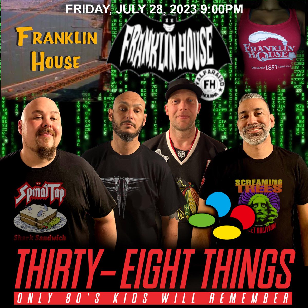 38ThingsBand's tweet photo. We're going to be at @franklinhouse this coming Friday! https://t.co/nPnIe8leJF