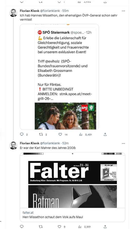b_gabelle's tweet photo. #Klenk liebt Mikado, immer wenn sich ein #ÖVPler rührt, zack bringt er eine Falterstory, die den ÖVP basht. Ein normaler Mensch für die #SPÖ ja wegen #Flintas in die Hölle kritisieren, https://t.co/7PmELW394j