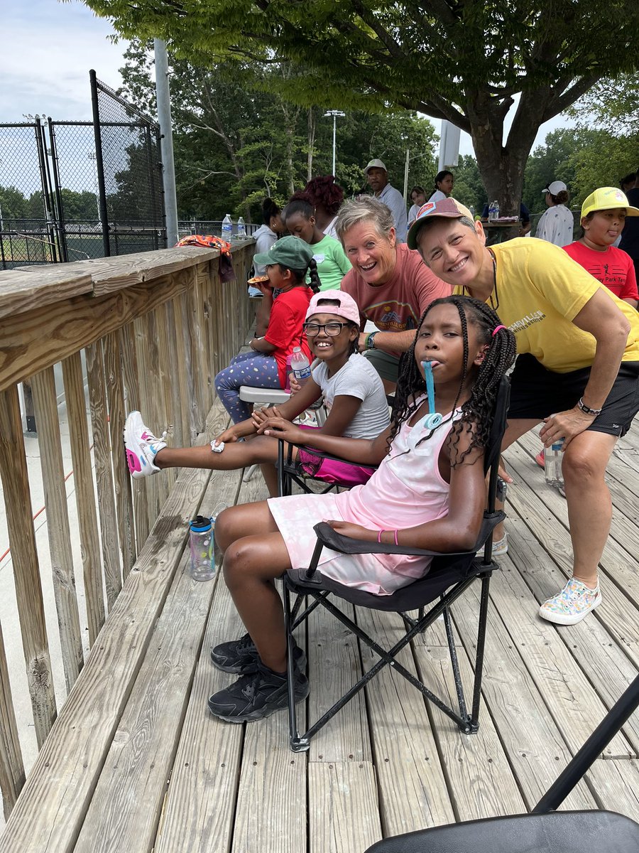 2023 @NCTF61 NJTL Summer Camp was a blast at @gsotennis yesterday! 50 kids, 20 parents, 10 GTP coaches & staff, 3 volunteers, & 11 NJTL Chapters participated! Youth received coaching, clinics, matchplay and @PoeCenter programs. Thank you GTP, @fruit2go @sportfuelslife