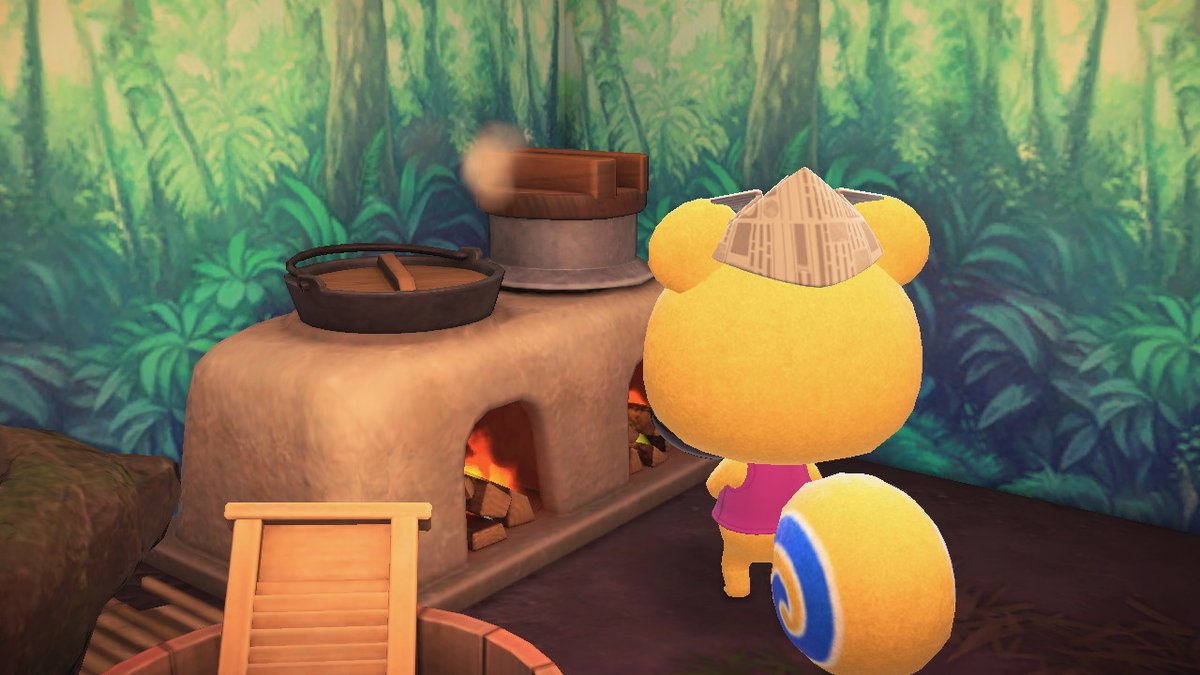 PuranormalCorb's tweet photo. Ricky is cooking some stuff! #AnimalCrossing #ACNH #NintendoSwitch https://t.co/nUt8nTAKbc