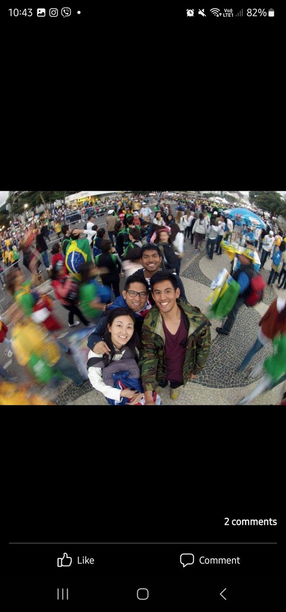 Benchent's tweet photo. Throwback back to WYD Brazil. ♥️
Having a bit of a FOMO from all the WYD posts. 😅😭🤣

#worldyouthday #catholicyouth https://t.co/yQJM6nLzel