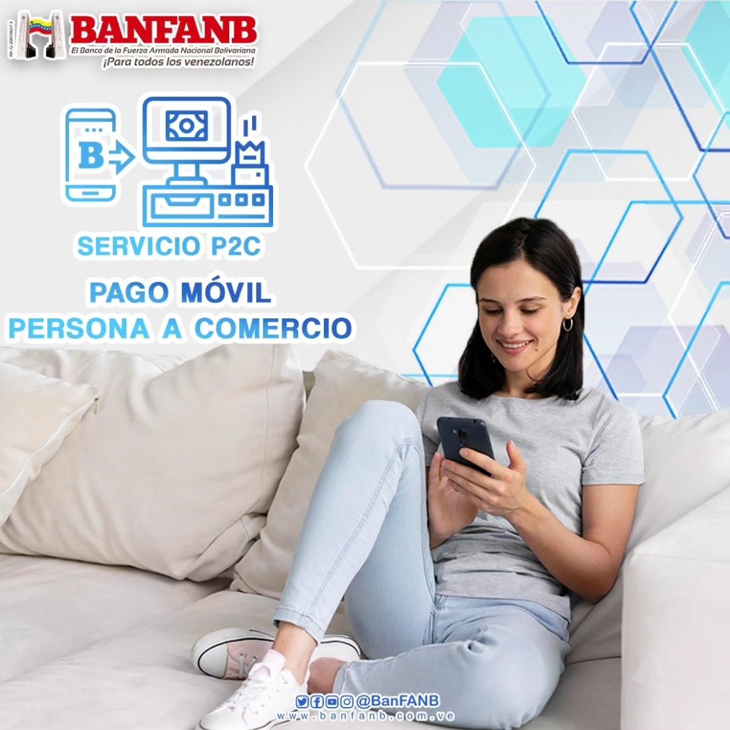 banfanb_ve's tweet image. El servicio de pago móvil #p2c (Persona a Comercio) te brinda la oportunidad de pagar todo lo que necesitas con inmediatez, fácil y seguro.

#BANFANB ¡Para todos los venezolanos!